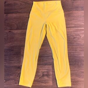 Lululemon Align High-Rise Crop 23" Leggings Soleil Yellow Women’s Size 4 EUC